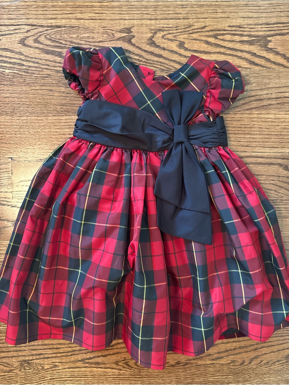 Ralph Lauren Plaid Holiday Dress with Bow